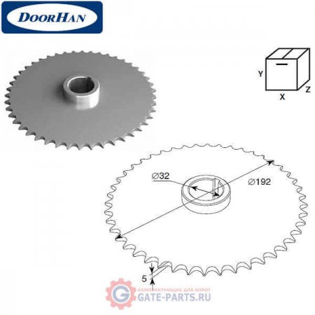 DH25119 DoorHan Звездочка для вала 1.25" в сборе