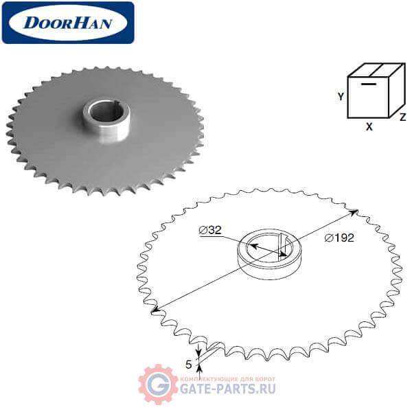 DH25119 DoorHan Звездочка для вала 1.25" в сборе